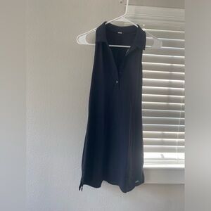 Alo Yoga Black Collared Athletic Dress